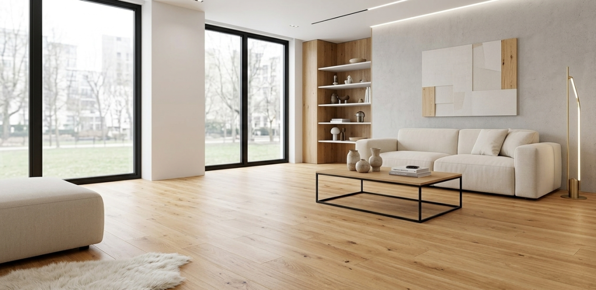 Mátraparkett FlexiFloor kétrétegű tölgy svédpadló Antique válogatás Pure Oak felületkezelés